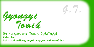 gyongyi tomik business card